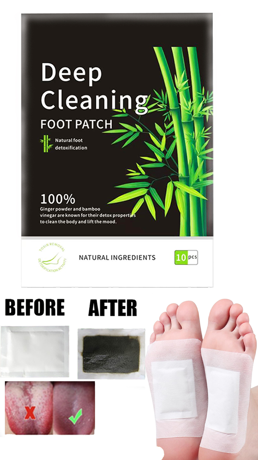 Detox Foot Patches Pads Natura - Herbal Zone recensie en prijs
