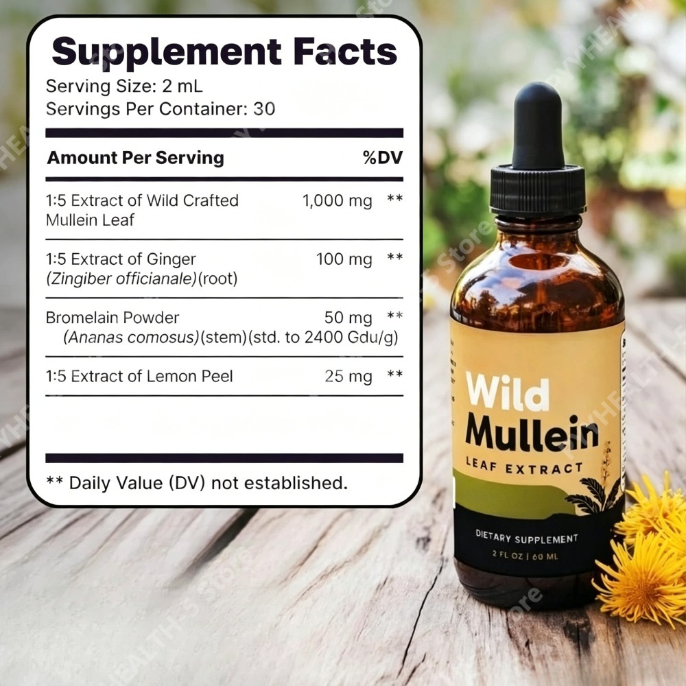 Wild Mullein Leaf Drops with G - Herbal Wellness recensie en prijs