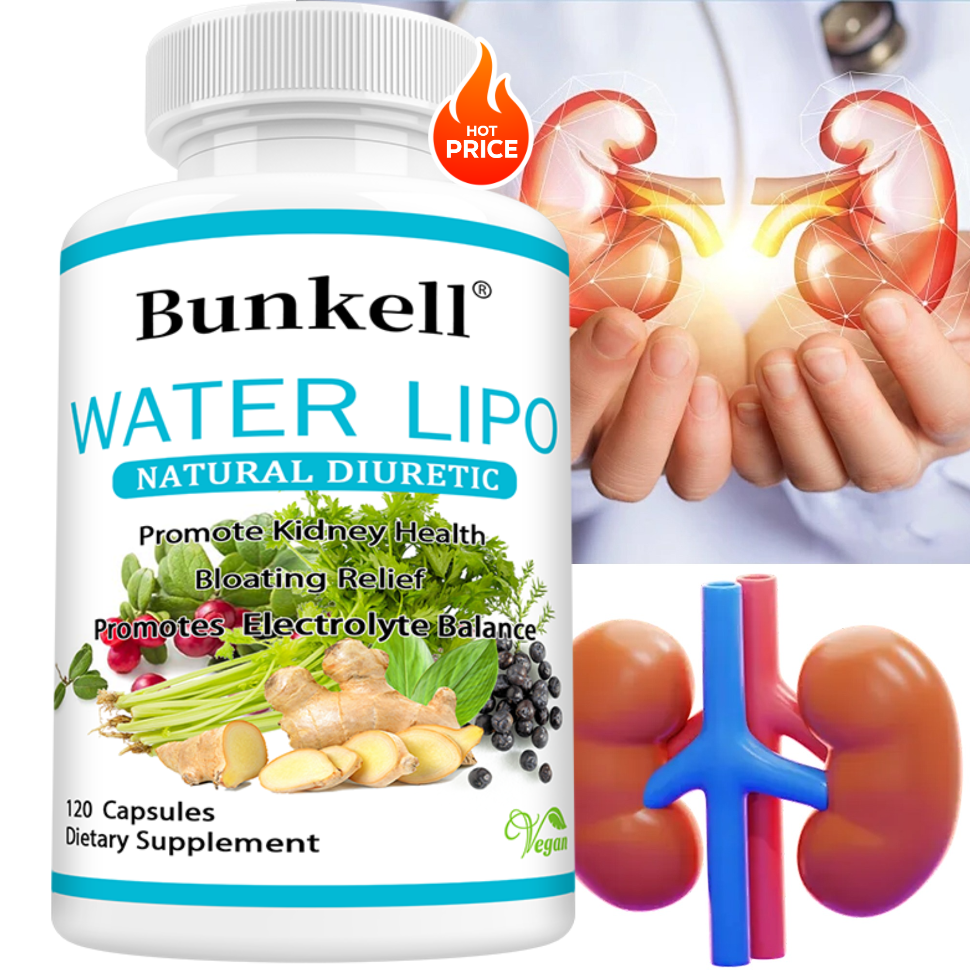 Premium Diuretic Water Kidney  - Herbal Wellness Water recensie en prijs