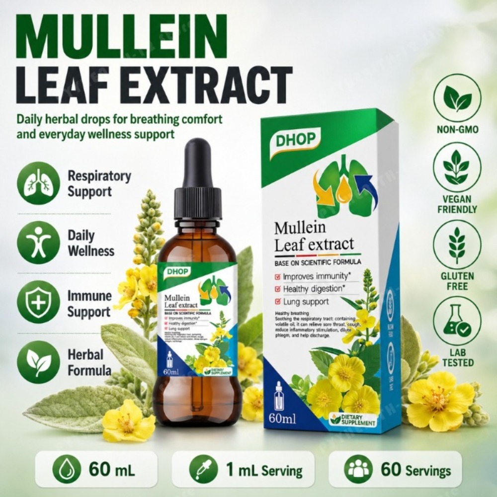 Mullein Leaf Extract Drops 60m - Herbal Wellness recensie en prijs
